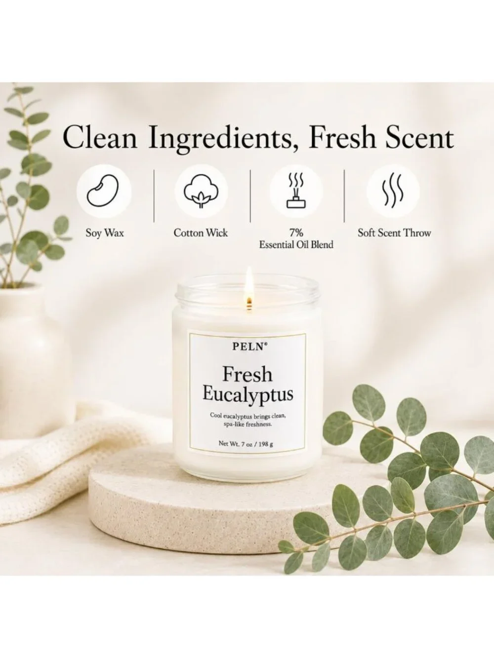 6-Pack Scented Candle Gift Set - Clean Living Aromatherapy Candles for